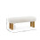 Freya White Boucle Upholstered Low Bench 8