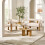Freya White Boucle Upholstered Low Bench 9