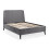 Frida Curved Velvet 150cm King Bed - Grey 3