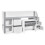 Gaia 90cm Single Midsleeper - White and Silver 2