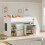 Gaia 90cm Single Midsleeper - White and Silver 1
