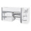 Gaia 90cm Single Midsleeper - White and Silver 3