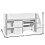 Gaia 90cm Single Midsleeper - White and Silver 4