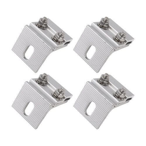 4Pcs Solar Panel Clamp Trapezoidal Roof Mounting Bracket PV Panel Fixing Clip for PV Modules Rail-Free Systems 1
