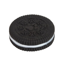 Interactive Squeaky Dog Chew Toy – Durable Rubber Cookie-Shaped Teether for Dental Cleaning