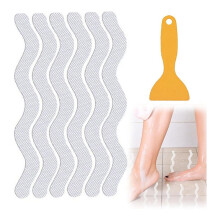 Pegatinas Antideslizantes Onduladas para Bañera, Resistentes Al Agua y Sin Residuos, Tiras de Agarre Onduladas para Bañera, Ducha, Piso, Escaleras,