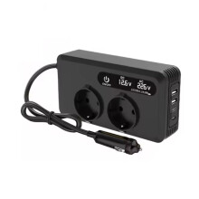 200W Car Inverter with 2 USB and 2 Type-C Car Power Inver for Fast Charging in Vehicles EU Plug