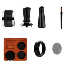 Espresso Accessoires Kit Dubbele Hoofd Koffiedistributeur met Espresso Tampstation Roerder Doserings Trechter WDT Tool 53mm