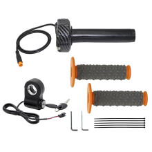 Waterproof Twist Throttle Grip Kit with Key Lock - Throttle Assembly for Electric Scooter Replacement