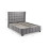 Gatsby 150cm King Bed - Light Grey 2