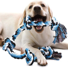 Heavy-Duty Rope Dog Chew Toy – 5 Knot Tug Toy for Large Breeds & Aggressive Chewers