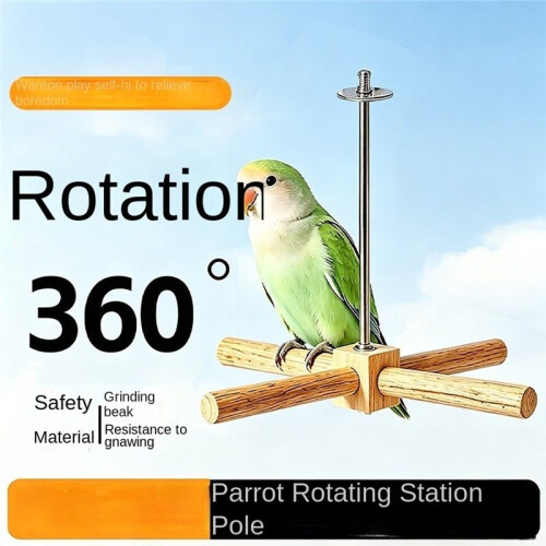Perch Stand,A Rotating Toy Designed for Relieving Boredom,Beak Conditioning,Claw Care,Chewing Training,Perching 2