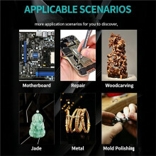 Cordless Engraving Pen, Type-C Rotary Tool Kit with 20 Bits, 3-Speed LED Display for Wood Metal Carving