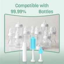 Elektrisk Babyflaskborste Kit - Silikonflaskborste & Nappborste för Babyflaskor, Nappar, Bröstpumpdelar