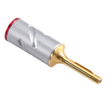 Pure Copper Banana Connector 24K Gold Plated/Rhodium Plated Banana Plug for Speaker Cable