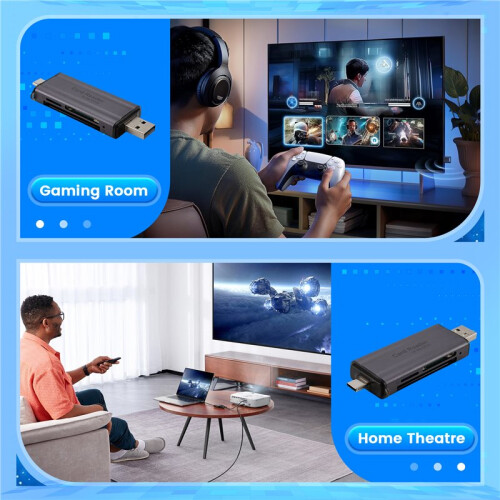 USB3.0 TF//CF Memory Card Reader Type-C/Micro USB Adapter High Speed Cardreader for PC Laptop Smartphone 2