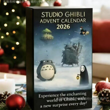 (Ghibli blind box) Studio Ghibli Anime Wall Calendar 2026, Classic Miyazaki Film Scenes, Totoro Spirited Away Howl Moving Castle Decor, Gift for Fans