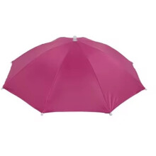 Foldable Umbrella Hat Cap Headwear for Fishing Hiking Beach Camping Hats Outdoor Fits Women Men Adults Rose Red
