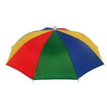 Foldable Umbrella Hat Cap Headwear for Fishing Hiking Beach Camping Hats Outdoor Fits Women Men Adults Multicolor