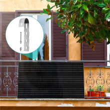 2 Pieces Solar Panel Bracket Hooks Adjustable Photovoltaic Panel Mounting Hook for Balcony Railing Holder