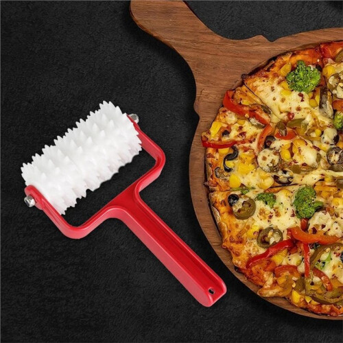 Pizza Dough Docker Roller Dough Holes Maker Pizza Rolling Pin Pastry Roller with Spikes for Cookie Dumpling 1