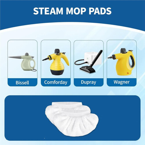 16 Pack Universal Microfiber Cloths for Handheld Steamer and Steam Mop Washable & Reusable, Highly Absorbent