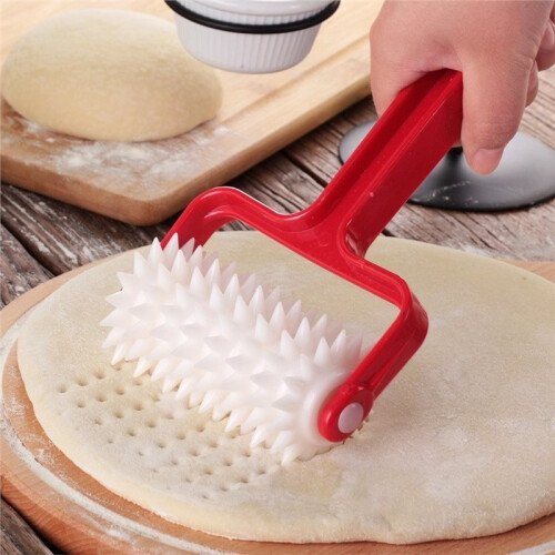Pizza Dough Docker Roller Dough Holes Maker Pizza Rolling Pin Pastry Roller with Spikes for Cookie Dumpling 2