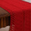 (Red, 33*160cm) Macrame Style Table Runner with Short Tassels Rustic Table Runner Bohemian Fabric Home Decor-1pcs 3