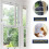2Pcs Adjustable Window Lock Bar,Window Security Bars for Child Safety,Window Stoppers for Small Sliding Windows/Dog Door 7