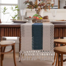 (green, 33-275cm) Table Wedding Decorations Style Bohemian Table Runner, Red Table Runner Farmhouse Woven Home Decor - 1 pc