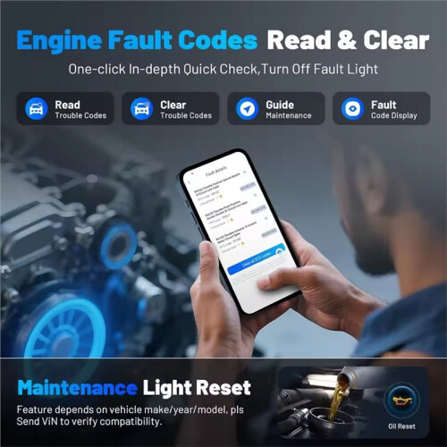 Scanner OBD2  pour Voitures, Lit et Efface les Codes D'Erreur pour les Véhicules de 1996 et , Support D'Application IOS et Android 1