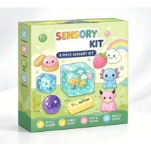 (8 piece blue suit) High Appearance Maltose Squeeze Toy Slow Rebound Stress Relief Toy Children Gift Pressure Relieve