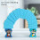 (blue) Penguin Stack Ice Blocks Tabletop Game, Family Fun interactive Multiplayer Balance Challenge Stacking Toy for Kids 2
