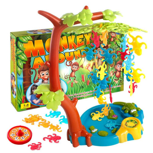 (green) Balancing Monkey Tree Swing Game, Educational STEM Toy for Kids, Family Board Game, Interactive Thinking Training 2