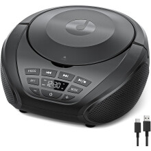 Gueray Portable CD Player Boombox Home Audio CD Players with Speakers FM Radio A