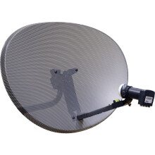 Satellite Dish QUAD LNB Freesat 80cm Hotbird Polsat NC+ SKY Zone 2 antenna kit