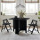 Gatan Small Gateleg Table With 2 Chairs - Black 2