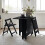 Gatan Small Gateleg Table With 2 Chairs - Black 1