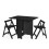 Gatan Small Gateleg Table With 2 Chairs - Black 3