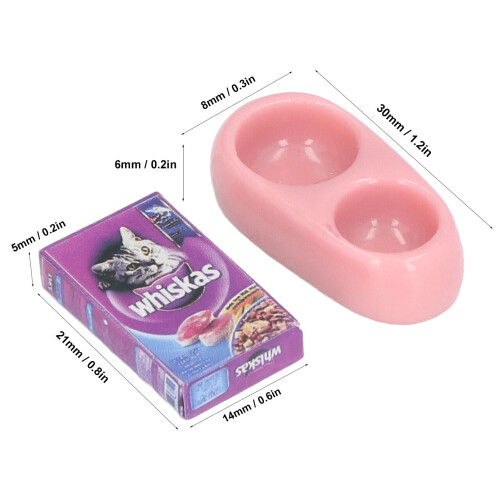 Dollhouse Tierbedarf Mini Futter Set aus 2