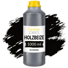 Creative Deco Holzbeize auf Wasserbasis | 1L | Schwarz Holz Farbe