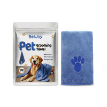 Pet Microfiber Absorbent Towel for Dogs & Cats, Soft Durable Fast-Drying Grooming Towel