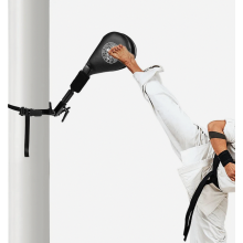 Cible de frappe de taekwondo, cible d'entraînement pour la boxe et le kickboxing, en nylon noir pour la pratique des arts martiaux