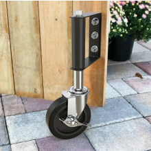100 mm pružinové koliesko brány, otočné koliesko s vysokou nosnosťou pre drevené brány, ploty a záhradné brány, nosnosť 100 kg, B