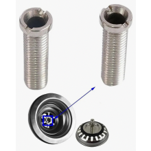 2-Pack Stainless Steel Sink Basket Strainer Hole Bolts 35 mm, 12 mm Diameter Drain Plug Accessories for Kitchen Sinks an