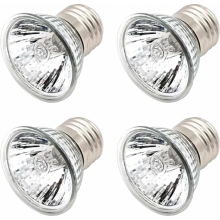 Turtle Heat Lamp 25W E27 Dimmable Halogen Bulb UVA UVB Reptile Heating Lamp for Reptiles, Lizards and Snakes, 4 Pack