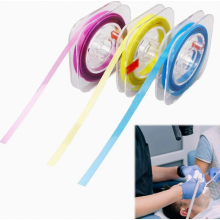 3 Rolls Dental Polishing Strips, Interdental Sandpaper, Teeth Polishing Tape, 4 mm x 6 m, Purple Yellow Blue