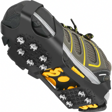 Agarres antideslizantes para hielo y nieve, ligeros tacos de tracción para zapatos y botas, ajuste elástico para tallas M (35-42).