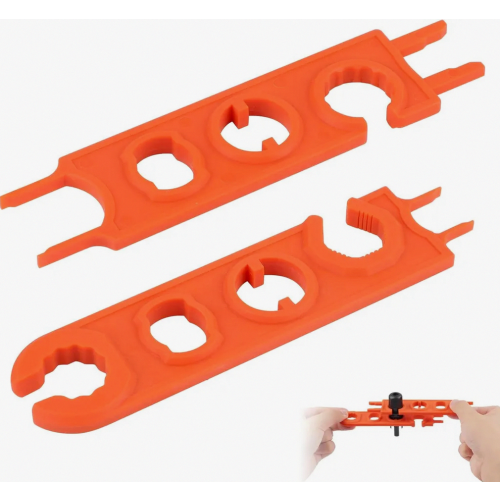 2 Pack Solar Spanner Wrench, MC4 Tool for Solar Panel Cable, PV System Wire and Connector, Quick Plug and Socket Disconn