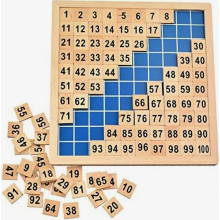 Tableau de puzzle mathématique en bois Montessori pour l'apprentissage des nombres de 1 à 100, idéal pour les enfants, le développement de l